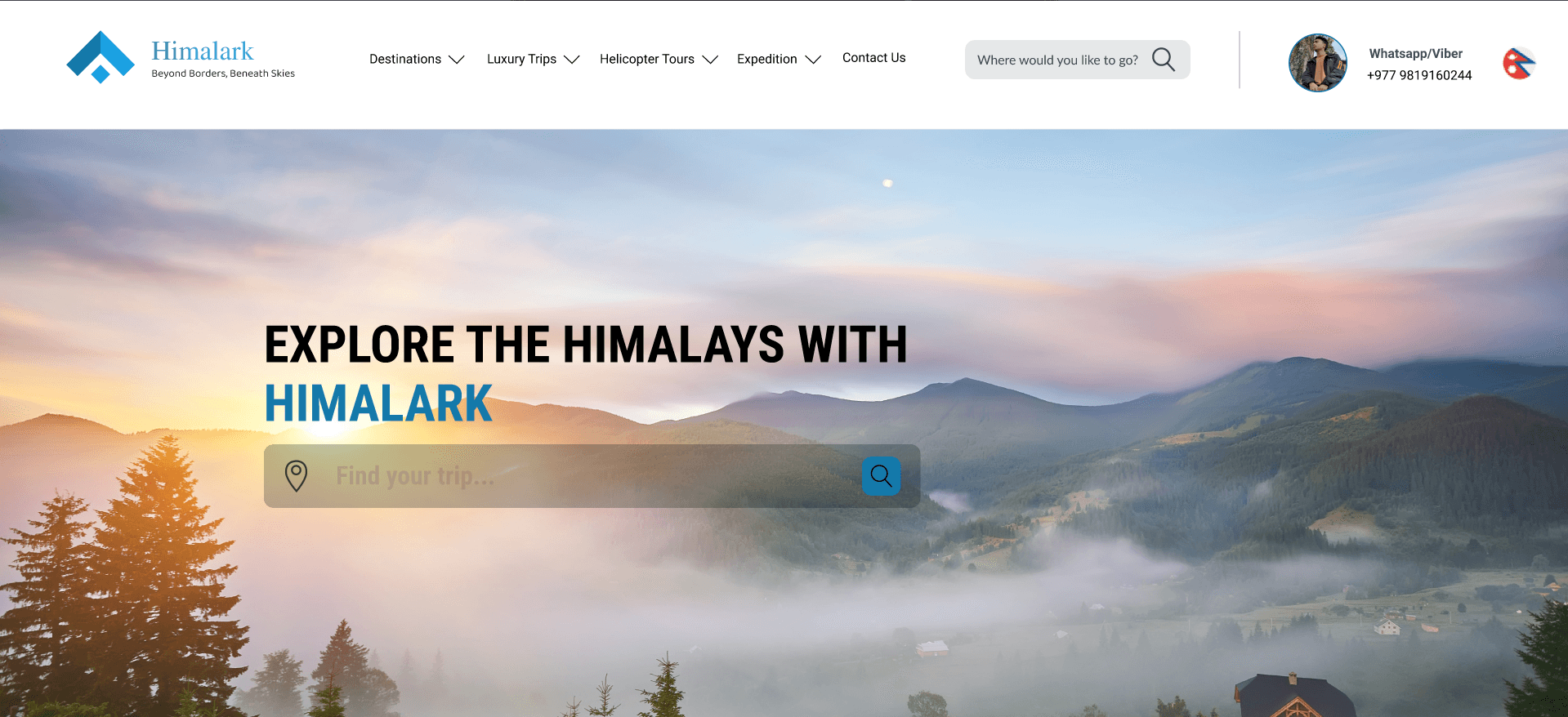 Himalark — Travel Website UI/UX